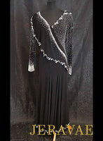 Black Smooth Ballroom Dress with Crystal AB stones SOLD