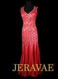 Fuschia Smooth Dress with Lace Bodice and Swarovski Stones Size Medium SMO082 SOLD