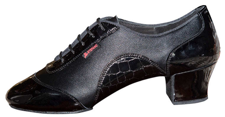  Men's Latin Shoe with crocodile patent leather