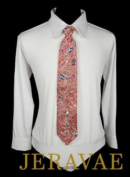 Custom Solid Stoned Ballroom Tie in Any Pattern Tie008