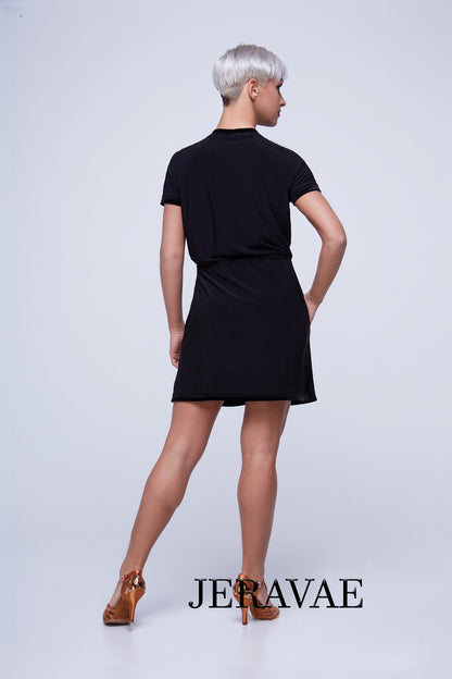 Super Short T-Shirt Style Latin Practice Dress with Cord Belt PRA 409