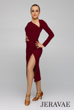 Red Latin Practice Wrap Skirt with Tie Straps Pra821