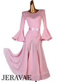 Long Ballroom Practice Dress with Mesh Gussets and Long Flare sleeves Available in 5 Colors Pra660