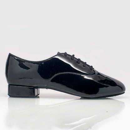 Ray Rose Men's Black Ballroom Shoe with Split Sole Flexibilty in Patent and Suede Windrush 335