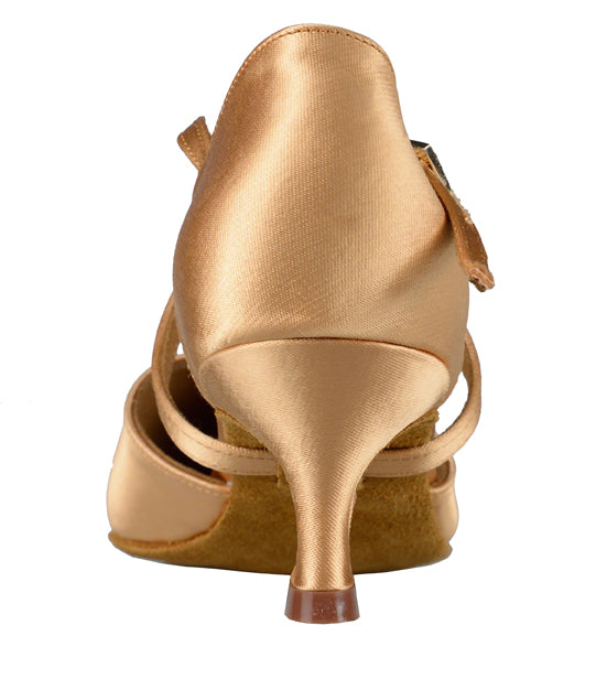 Low heel on women's ballroom dance shoe by Dance America