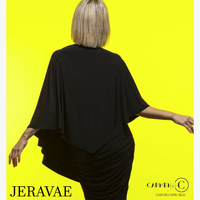 Chrisanne Clover Hedy Black Draping Cape Accessory with Multiple Ways to Wear Pra937 in Stock