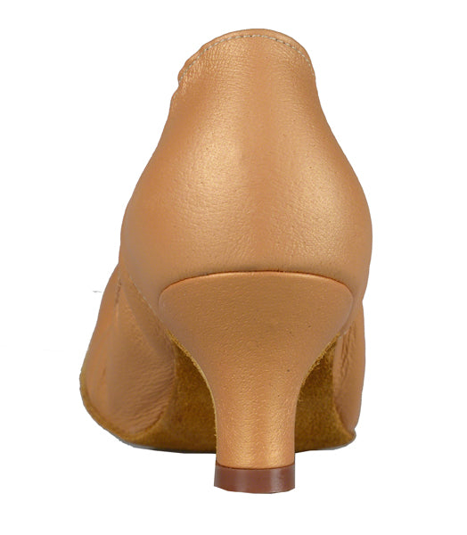 Low heel on ladies' ballroom dance shoe