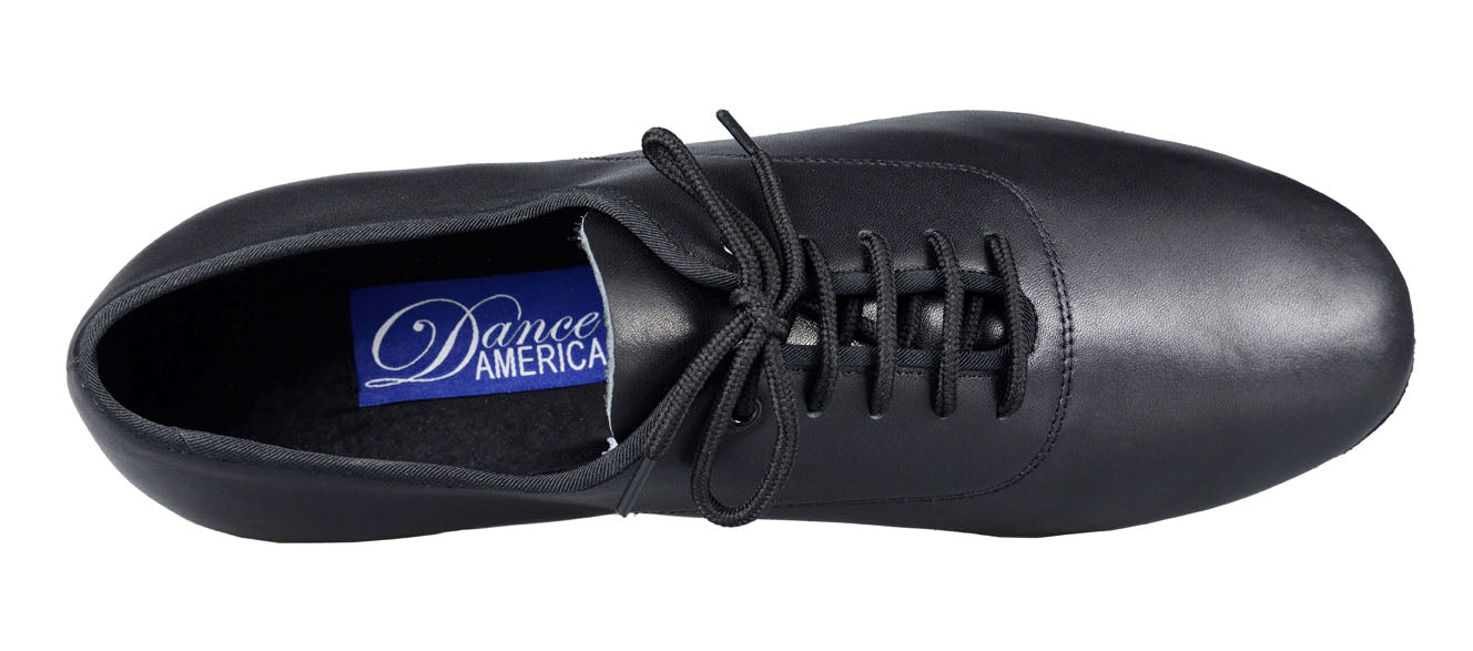 Dance America Men's Ballroom Shoe with Shock Absorbing Heel Manhattan
