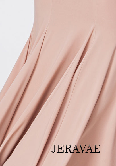 Details of light peach ballroom dress