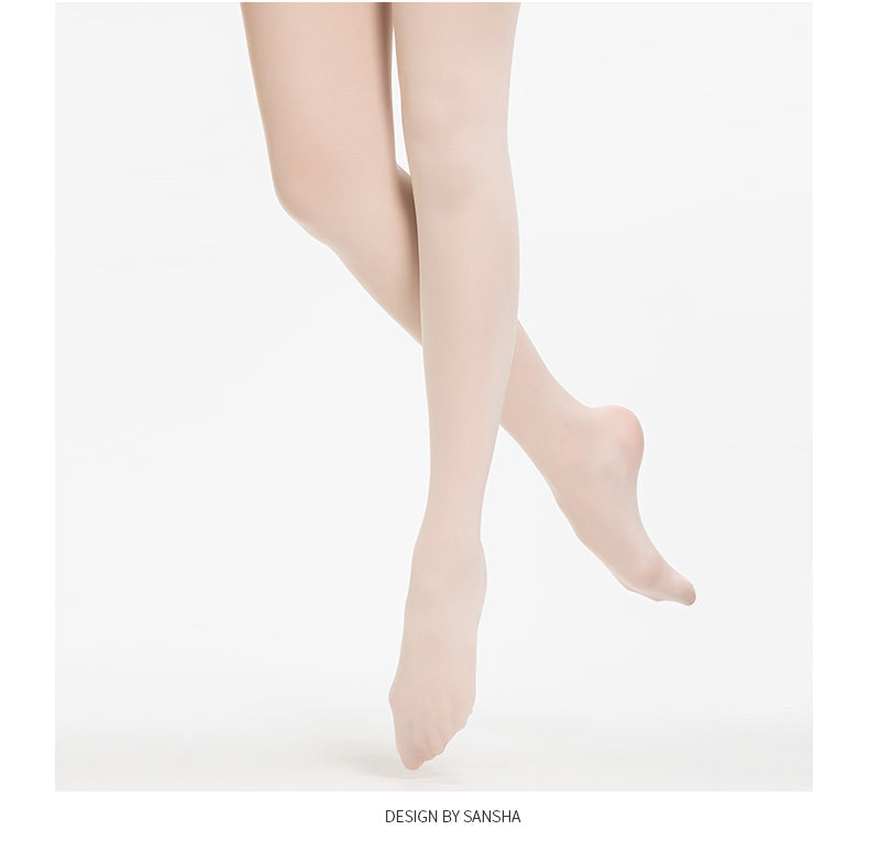 Sansha Adult and Children's Soft Ballet footed Dance Tights t99  Available in Black, White and Ballet Pink