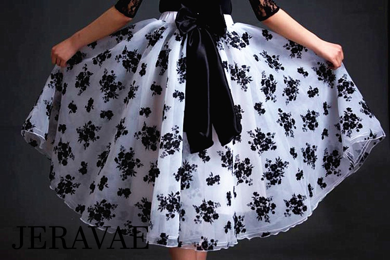 floral ballroom dance skirt for women