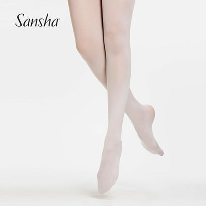 Lot of 5 Sansha T89 Adult Footed  Ballet Dance Tights in Ballet Pink, White and Black