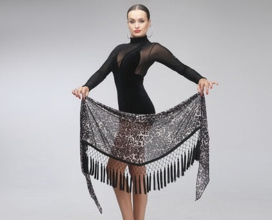 Velvet and Mesh Black Bodysuit Top and Leopard Print Wrap Skirt PRA 141_sale